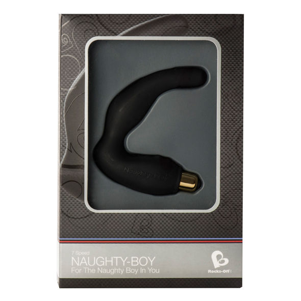 ROCKS-OFF - NAUGHTY-BOY MALE G-SPOT MASSAGER 7 V BLACK - My naughty haven #