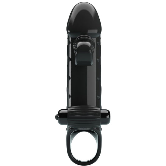 ROMANCE - VIBRATING PENIS SLEEVE BLACK - My naughty haven #