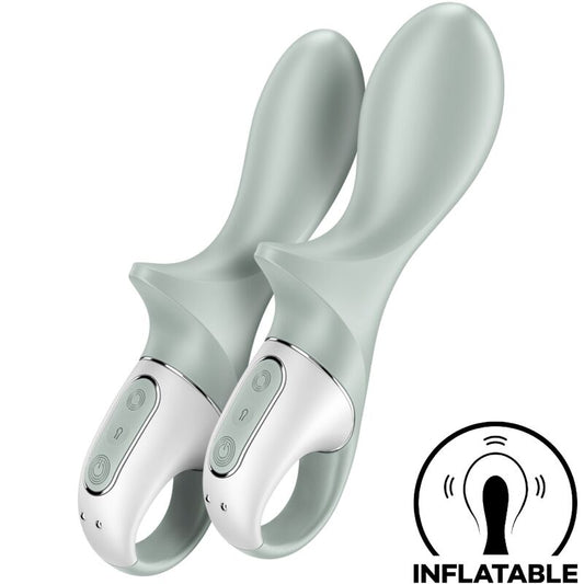 SATISFYER - AIR PUMP BOOTY 3 INFLATABLE ANAL VIBRATOR GREYGREEN - My naughty haven #