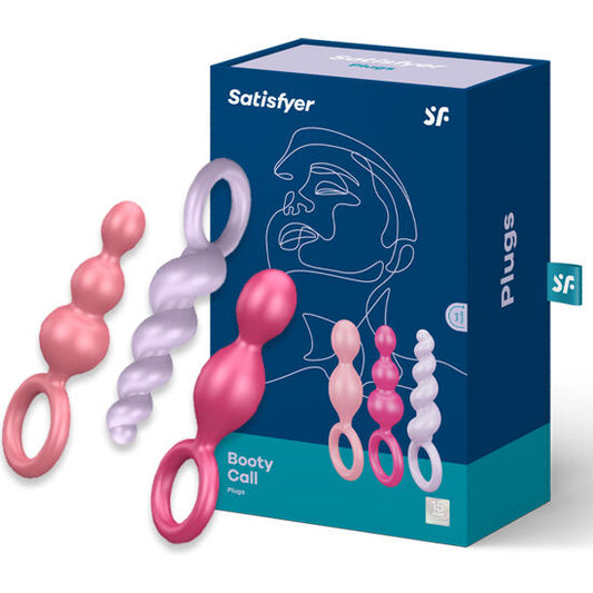 SATISFYER - ANAL PLUGS SET 3 PCS TRICOLOR - My naughty haven #