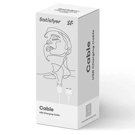 SATISFYER - CHARGUER CABLE WHITE - My naughty haven #