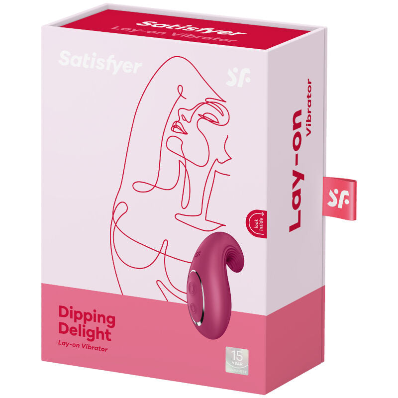 SATISFYER - DIPPING DELIGHT LAY-ON VIBRATOR RED - My naughty haven #