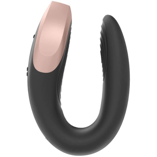 SATISFYER - DOUBLE LOVE LUXURY PARTNER VIBRATOR BLACK - My naughty haven #