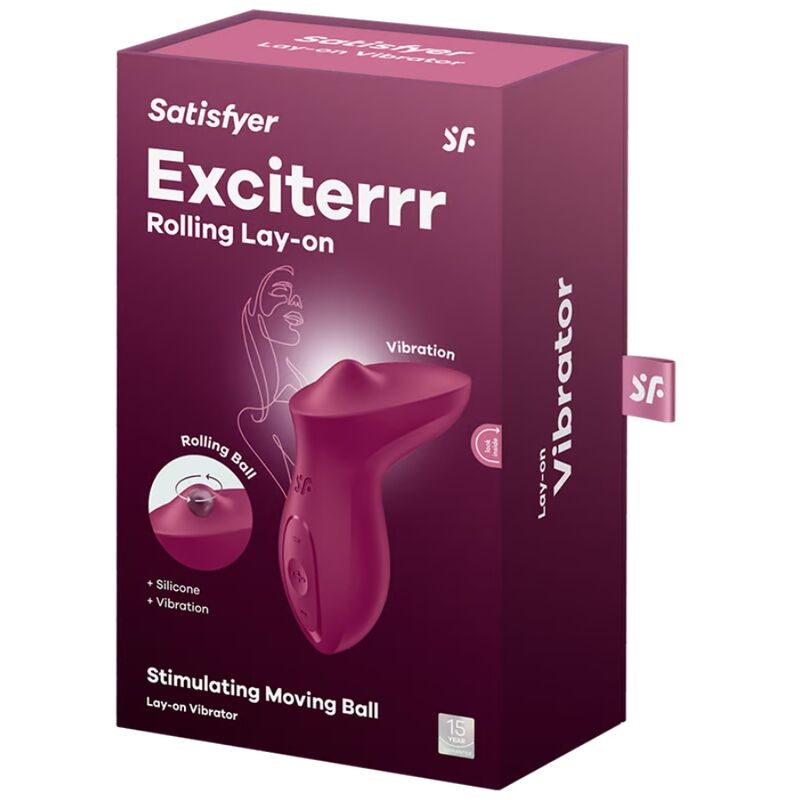 SATISFYER - EXCITERRR LAY-ON CLITORIS BERRY VIBRATOR - My naughty haven #