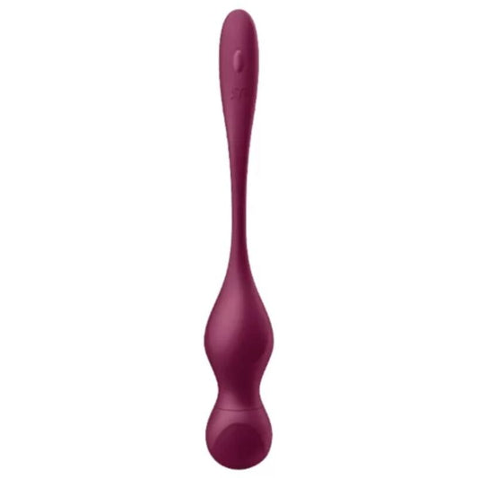 SATISFYER - LOVE BIRDS VARY VIBRATING BALLS FREE APP WINE RED - My naughty haven #