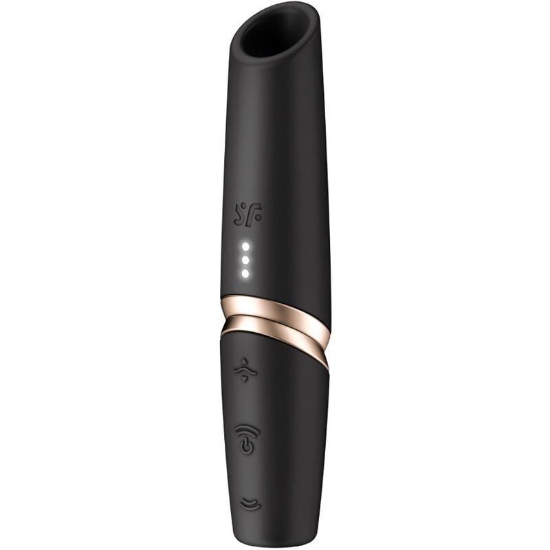 SATISFYER - PERFECT KISS WAVE CLITORIS STIMULATOR BLACK / GOLD - My naughty haven #