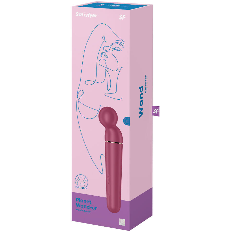 SATISFYER - PLANET WAND-ER VIBRATOR MASSAGER BERRY - My naughty haven #