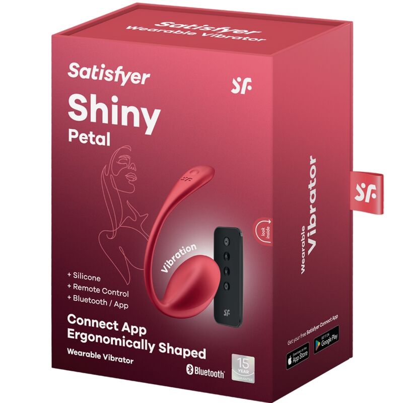SATISFYER - SHINY PETAL G POINT REMOTE CONTROL STIMULATOR RED FREE APP - My naughty haven #