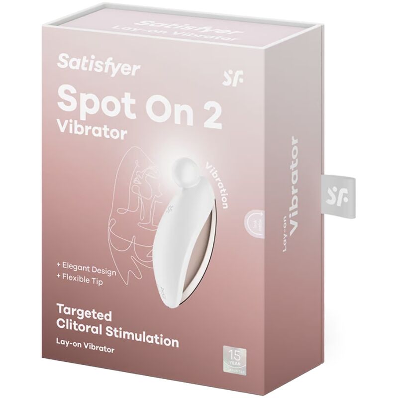 SATISFYER - SPOT ON 2 LAY-ON VIBRATOR WHITE - My naughty haven #