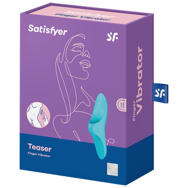 SATISFYER - TEASER FINGER VIBRATOR BLUE LIGHT - My naughty haven #