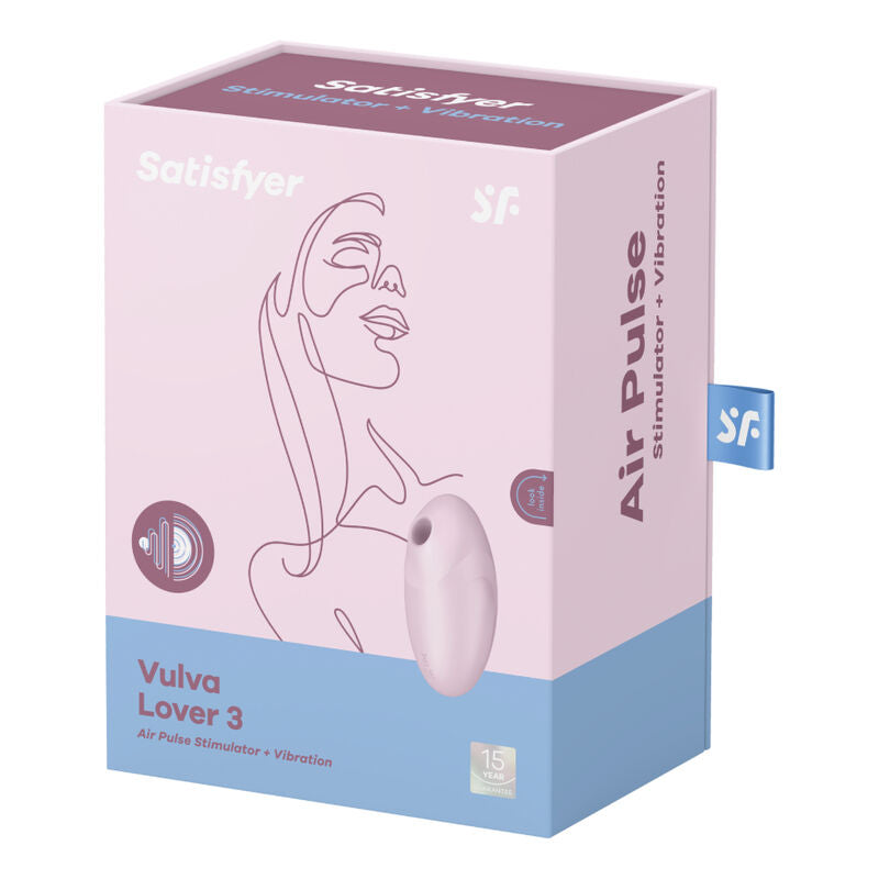 SATISFYER - VULVA LOVER 3 AIR PULSE STIMULATOR & VIBRATOR BLACK - My naughty haven #