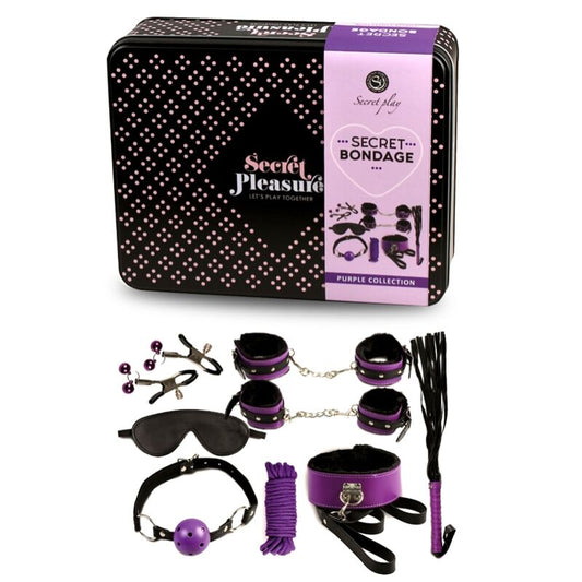 SECRETPLAY - BDSM SET 8PCS PURBLE /BLACK - My naughty haven #