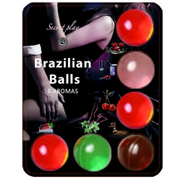 SECRETPLAY - BRAZILLIAN BALLS LUBRICANT HOT BALLS 6 UNITS - My naughty haven #