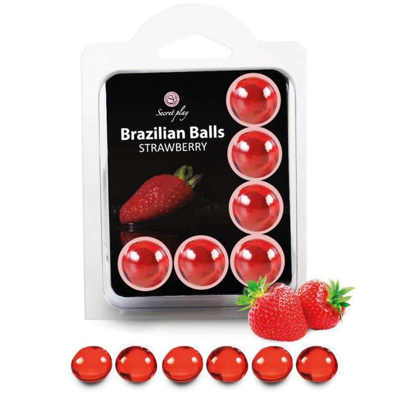 SECRETPLAY - SET 6 BRAZILIAN BALLS STRAWBERRY - My naughty haven #