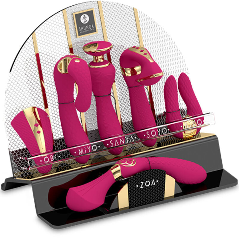 SHUNGA - DISPLAY OF 6 FUCHSIA INTIMATE MASSAGERS - My naughty haven #
