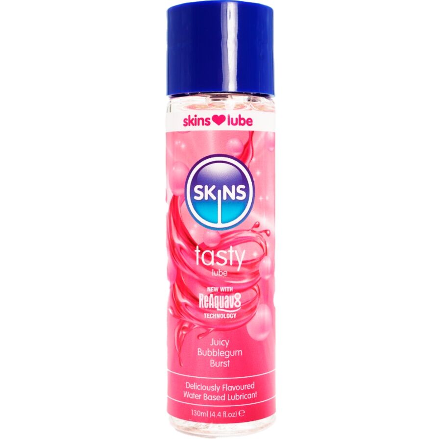 SKINS - TASTY WATER-BASED LUBRICANT BUBBLEGUM 130 ML - My naughty haven #