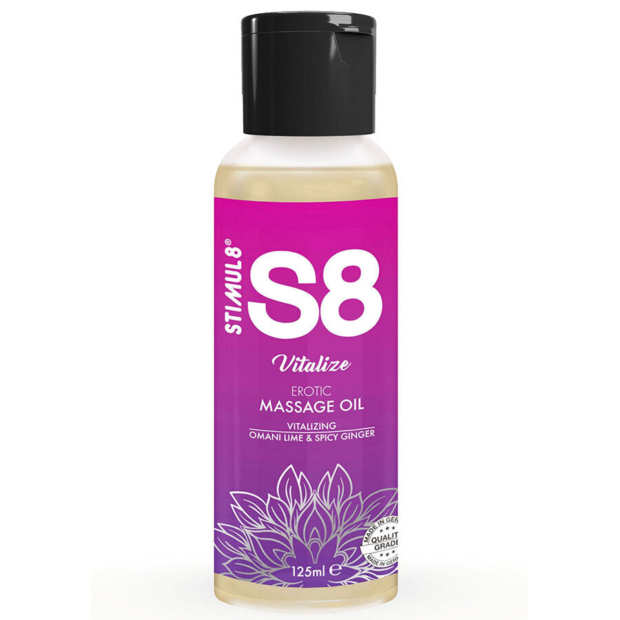 STIMUL8 - S8 VITALIZE LIME MASSAGE OIL 125 ML - My naughty haven #