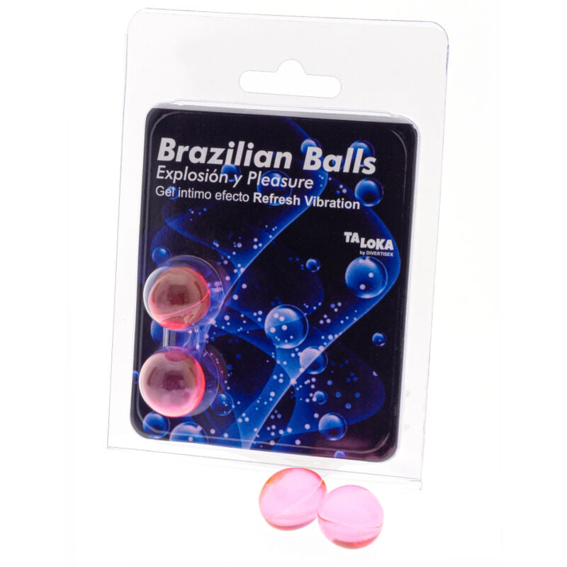 TALOKA - 2 BRAZILIAN BALLS REFRESH VIBRATING EFFECT EXCITING GEL - My naughty haven #