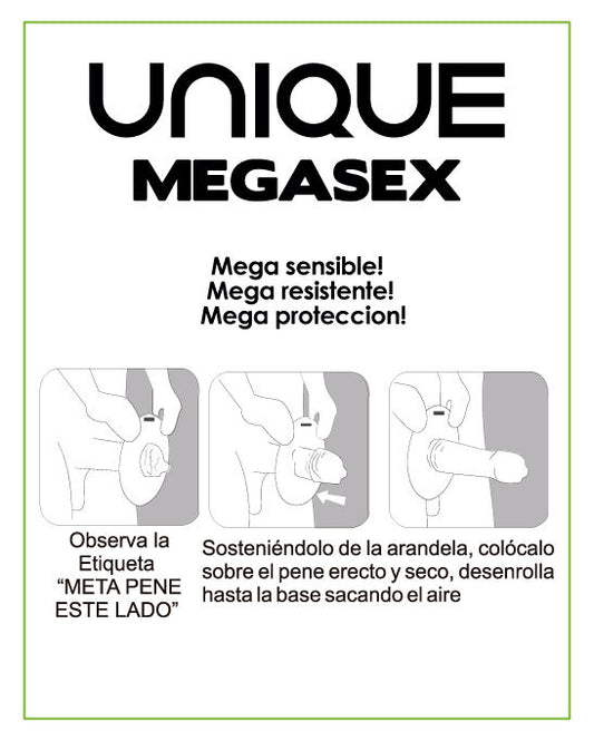 UNIQ - MEGASEX LATEX FREE SENSITIVE CONDOMS 3 UNITS - My naughty haven #