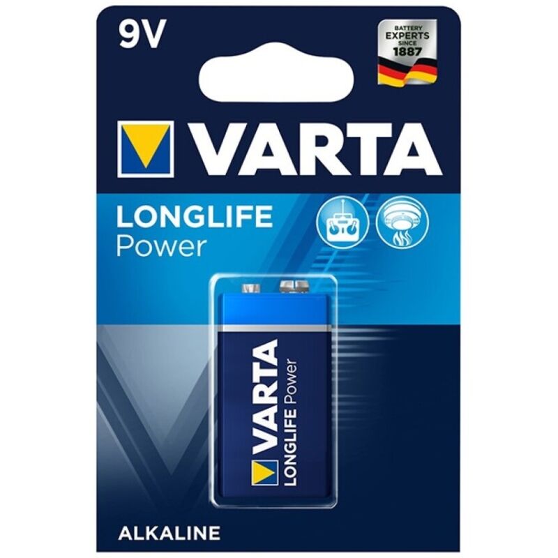 VARTA - LONGLIFE POWER ALKALINE BATTERY 9V LR61 1 UNIT - My naughty haven #