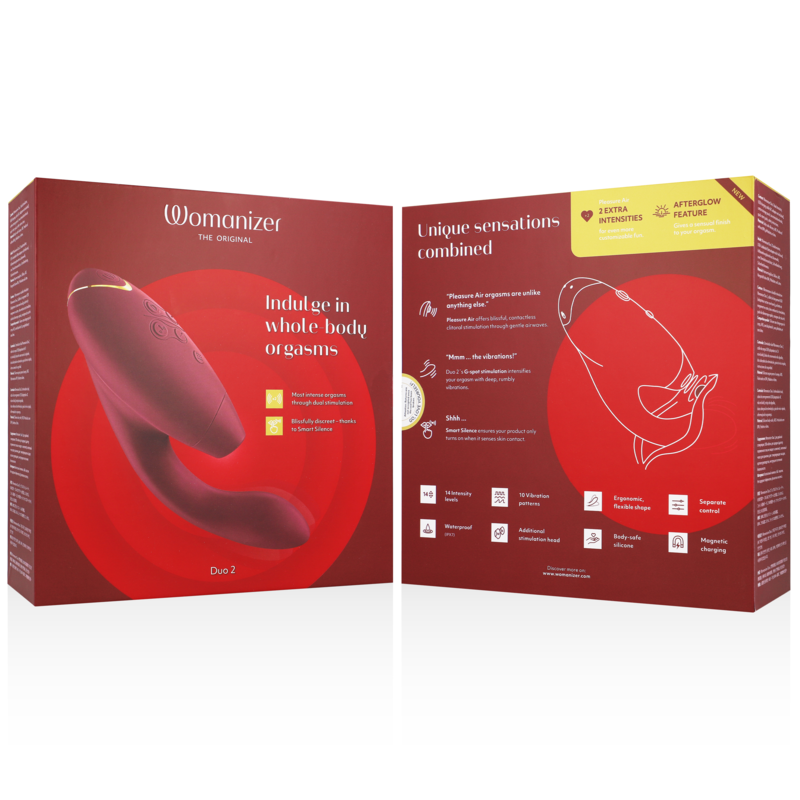 WOMANIZER - DUO 2 STIMULATOR BORDEAUX - My naughty haven #