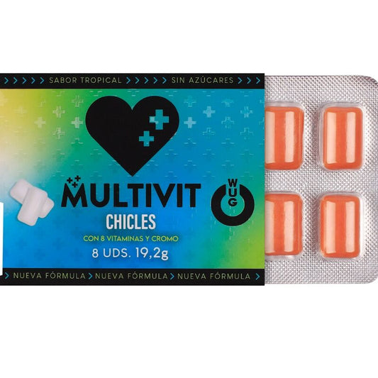 WUG MULTIVIT - FUNCTIONAL MULTIVITAMIN TROPICAL FLAVOUR GUM BLISTER 8 PCS - My naughty haven #