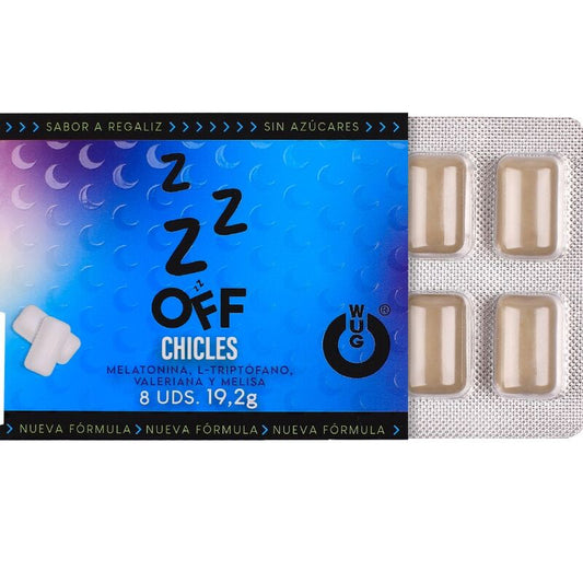 WUG OFF - FUNCTIONAL MELATONIN & VALERIAN LIQUORICE FLAVOUR GUM BLISTER 8 PCS - My naughty haven #