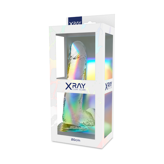 X RAY - CLEAR COCK WITH BALLS 20 CM -O- 4.5 CM - My naughty haven #