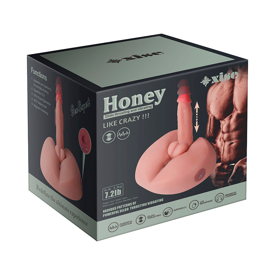 XISE - HONEY REALISTIC DILDO MASTURBATOR WITH VIBRATION 25 CM - My naughty haven #