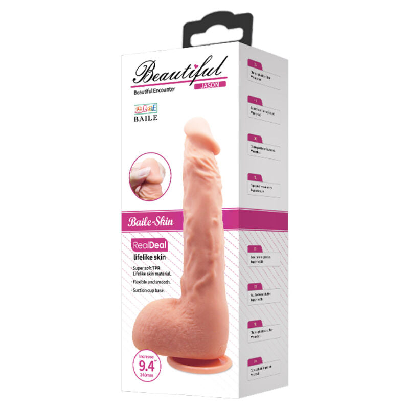 BAILE - РЕАЛИСТИЧЕН ДИЛДО JASON NATURAL 24 CM