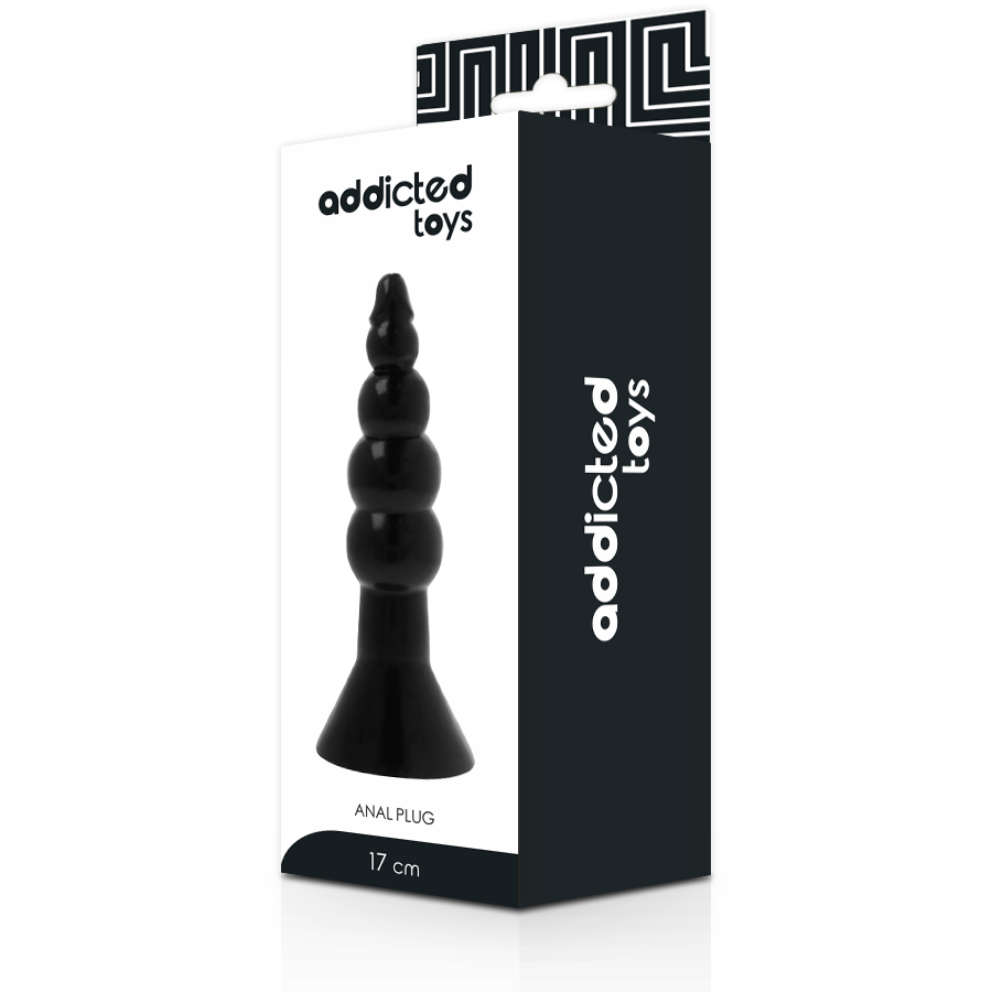 Addicted Toys - Черен силиконов анален плъг 17 см