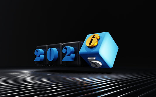 The numbers 2025 displayed on cubes