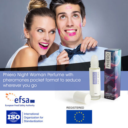 500 COSMETICS - PHIERO NIGHT WOMAN. PERFUME WITH PHEROMONES IN ROLL-ON FORMAT FOR WOMEN - My naughty haven #