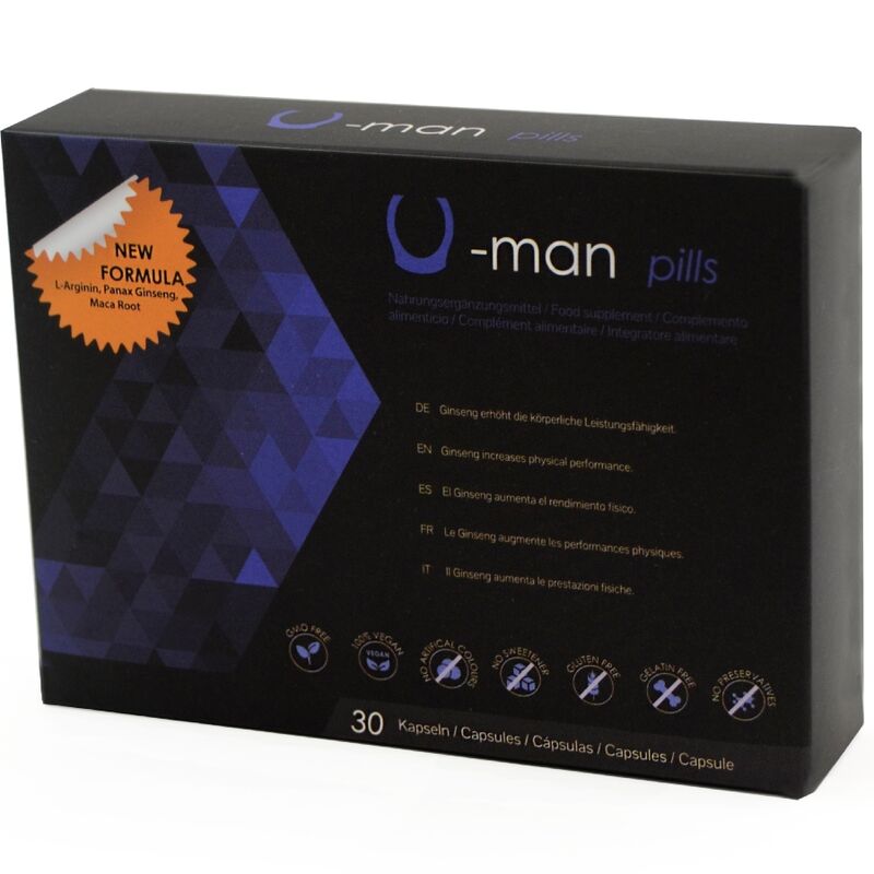 500 COSMETICS - U-MAN ENHANCES PENIS SIZE AND SEXUAL POWER - 30 CAPSULES - My naughty haven #