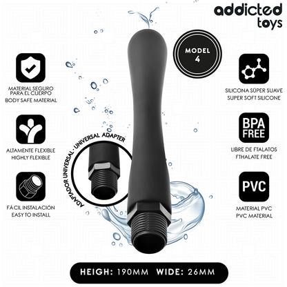 ADDICTED TOYS - ANAL CLEANER WITH UNIVERSAL ADAPTER MODEL 4 - My naughty haven #