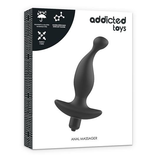 ADDICTED TOYS - АНАЛЕН МАСАЖОР С ЧЕРНА ВИБРАЦИЯ МОДЕЛ 1