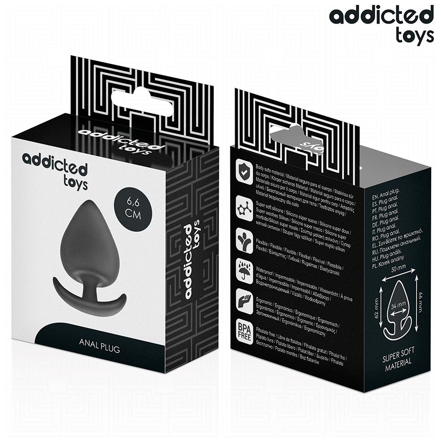 ADDICTED TOYS - ANAL PLUG SILICONE SIZE M 6.6 CM - My naughty haven #