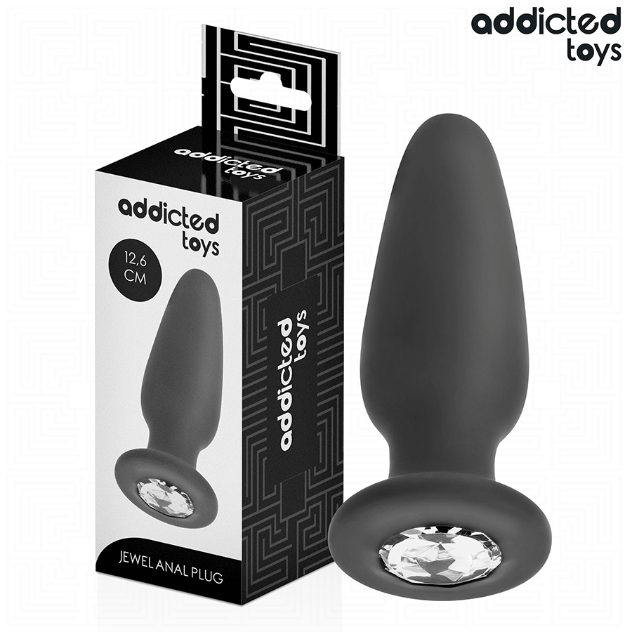 ADDICTED TOYS - ANAL PLUG WITH JEWEL SILICONE SIZE L 12.6 CM - My naughty haven #