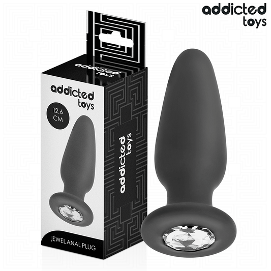 ADDICTED TOYS - ANAL PLUG WITH JEWEL SILICONE SIZE L 12.6 CM - My naughty haven #