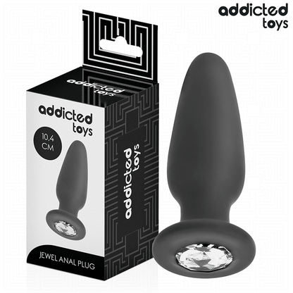 ADDICTED TOYS - ANAL PLUG WITH JEWEL SILICONE SIZE M 10.4 CM - My naughty haven #
