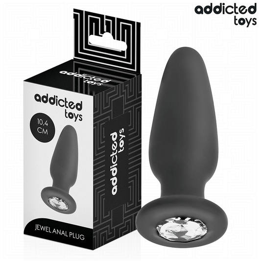 ADDICTED TOYS - ANAL PLUG WITH JEWEL SILICONE SIZE M 10.4 CM - My naughty haven #