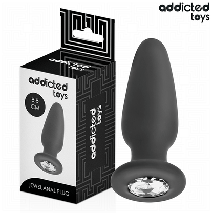 ADDICTED TOYS - ANAL PLUG WITH JEWEL SILICONE SIZE S 8.8 CM - My naughty haven #