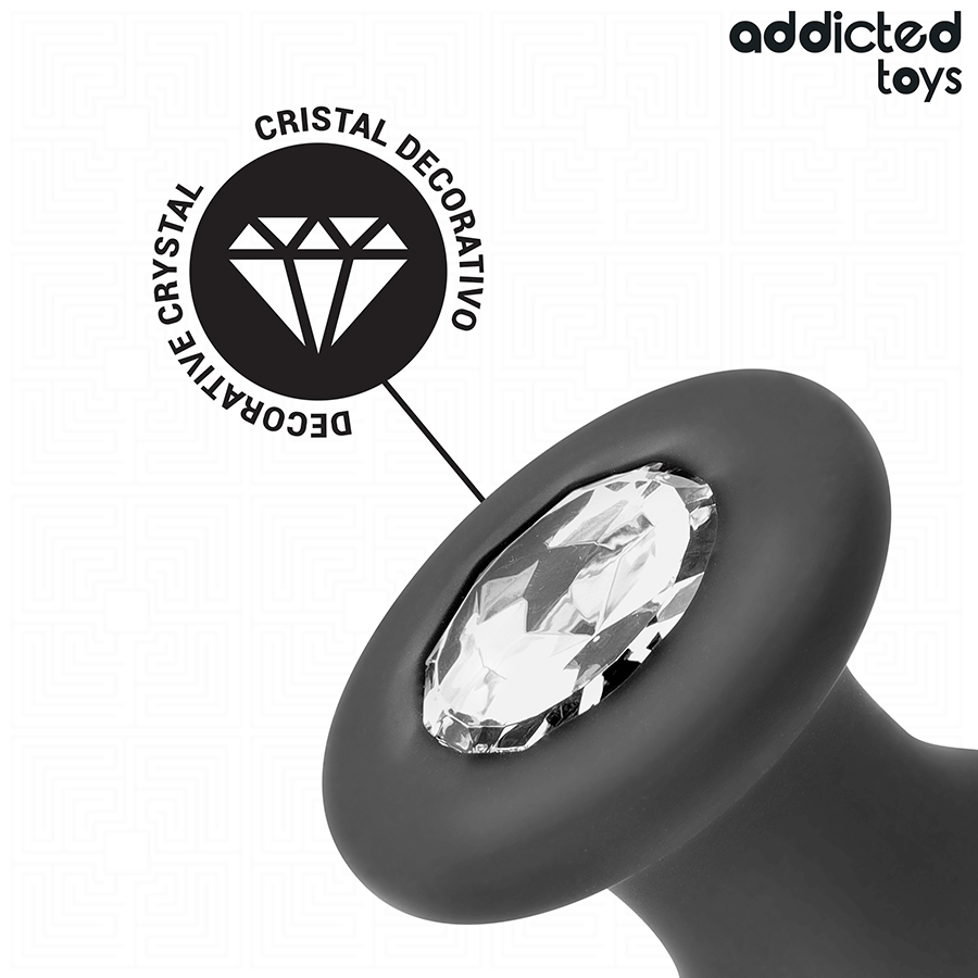 ADDICTED TOYS - ANAL PLUG WITH JEWEL SILICONE SIZE S 8.8 CM - My naughty haven #