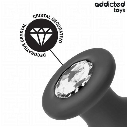 ADDICTED TOYS - ANAL PLUG WITH JEWEL SILICONE SIZE S 8.8 CM - My naughty haven #