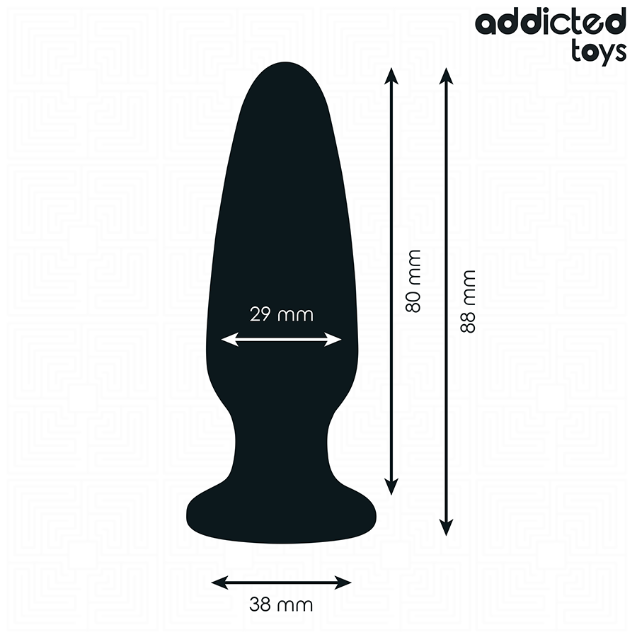 ADDICTED TOYS - ANAL PLUG WITH JEWEL SILICONE SIZE S 8.8 CM - My naughty haven #