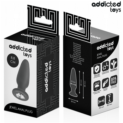 ADDICTED TOYS - ANAL PLUG WITH JEWEL SILICONE SIZE S 8.8 CM - My naughty haven #