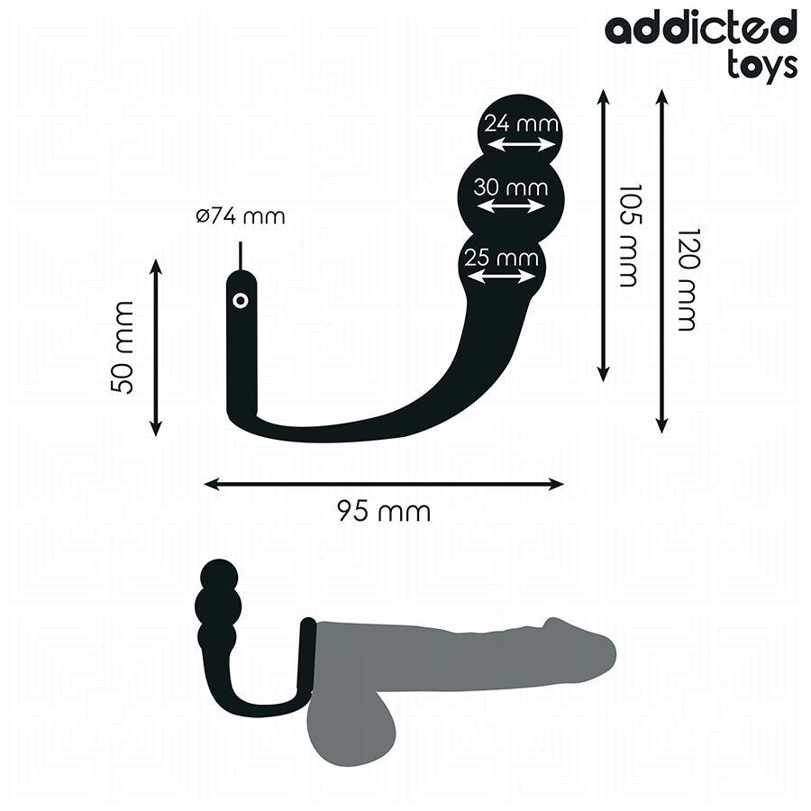 ADDICTED TOYS - ANAL PLUG WITH RING SILICONE MODEL 1 - My naughty haven #