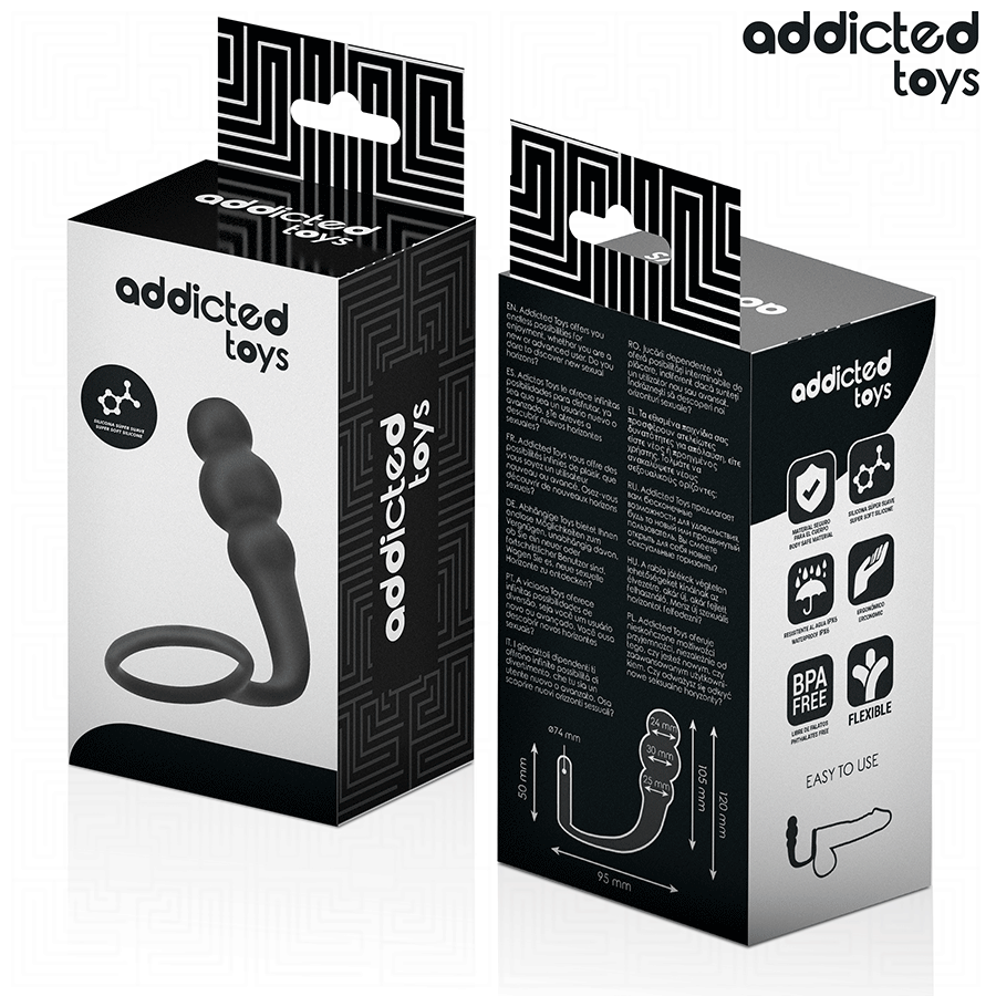 ADDICTED TOYS - ANAL PLUG WITH RING SILICONE MODEL 1 - My naughty haven #