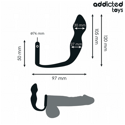 ADDICTED TOYS - ANAL PLUG WITH RING SILICONE MODEL 2 - My naughty haven #