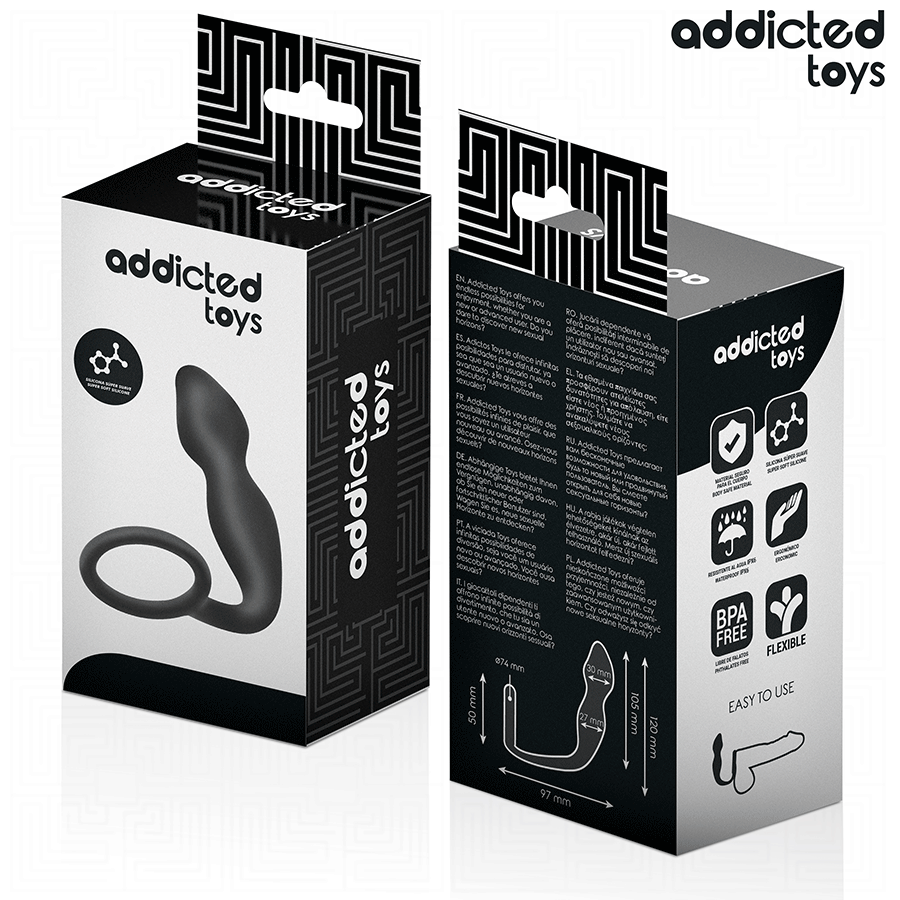 ADDICTED TOYS - ANAL PLUG WITH RING SILICONE MODEL 2 - My naughty haven #